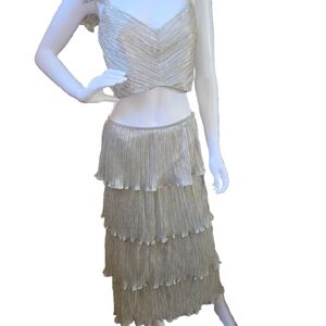 SAYLOR Silver Tiered Skirt Set